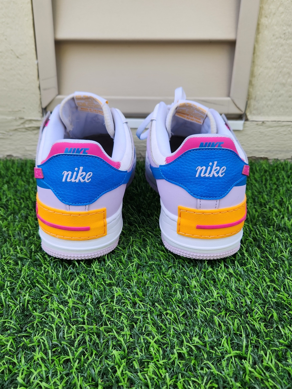 Nike Air Force 1 Shadow 90s Multi-Color White Photo Blue Alchemy Pink HF5064-100 - Picture 4 of 6
